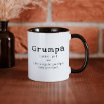 Taza El regalo del abuelo del abuelo del diccionario cu<br><div class="desc">Esta taza de café de cerámica tiene un estilo de definición de diccionario lindo con el término "grumpa - como un abuelo normal,  sólo grumpier". Esta taza es el regalo perfecto para tu abuelo o como regalo para el abuelo de los niños.</div>