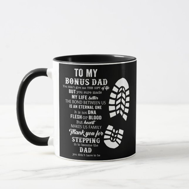 Taza El regalo del Día del Padre Bonus de Stepdad para (Izquierda)
