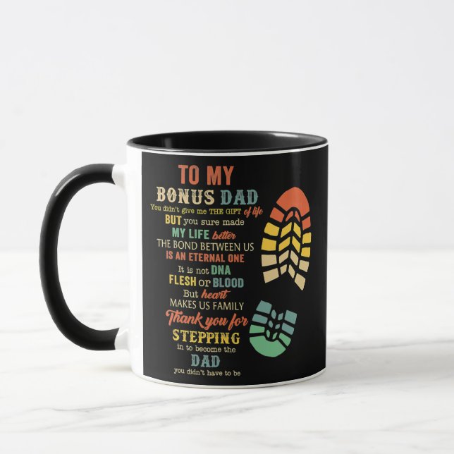 Taza El regalo del Día del Padre de los Bonos de Stepda (Izquierda)