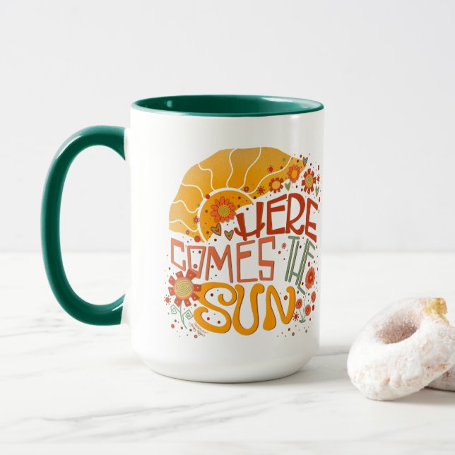 Taza El retro divertido viene aquí la inespiritualidad  (Con donut)