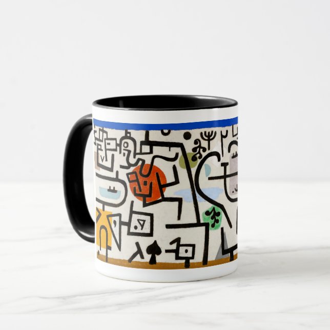 Taza El rico puerto de Paul Klee resume el café tafetán (Anverso izquierdo)