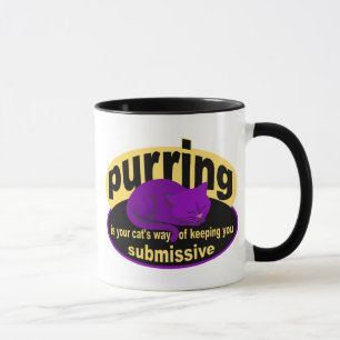 Taza El ronroneo es una manera de los gatos de