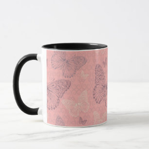 Taza El rosa de la mariposa