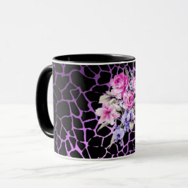 Taza El Rosa negro morado moderno de lujo Tigar