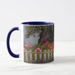 Taza El Santuario de Flamencos de Plástico Rosado Penfi
