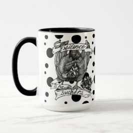 Taza EL SILENCIO ES PARA LOS SUCKERS: Arte de Guinea (p