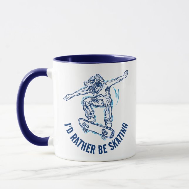Taza El Skater Hace Mediodía, Más Que Patinar (Izquierda)