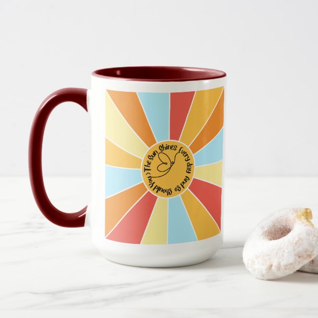 Taza El Sol Brilla Todos Los Días Y También Deberás Ten (Con donut)