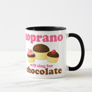 Taza El soprano cantará para el chocolate