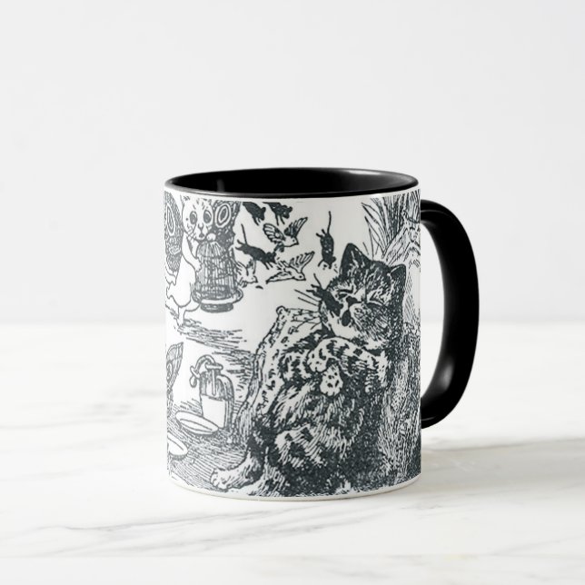 Taza El sueño de Kitty de la Fairyland, Louis Wain (Anverso derecho)