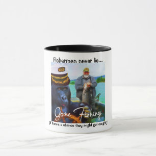 Taza El tazón del café de Fisherman's "Pescando desapar