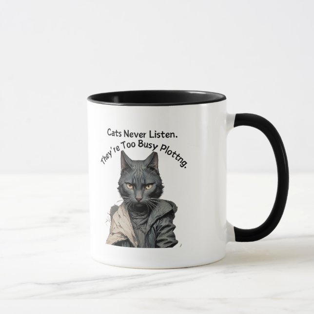 Taza El tazón del café del gato del escritor (Derecha)