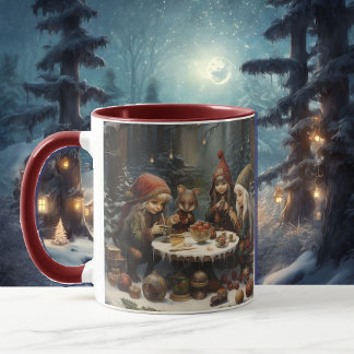 Taza El té de los elfos de invierno con un amigo del ra