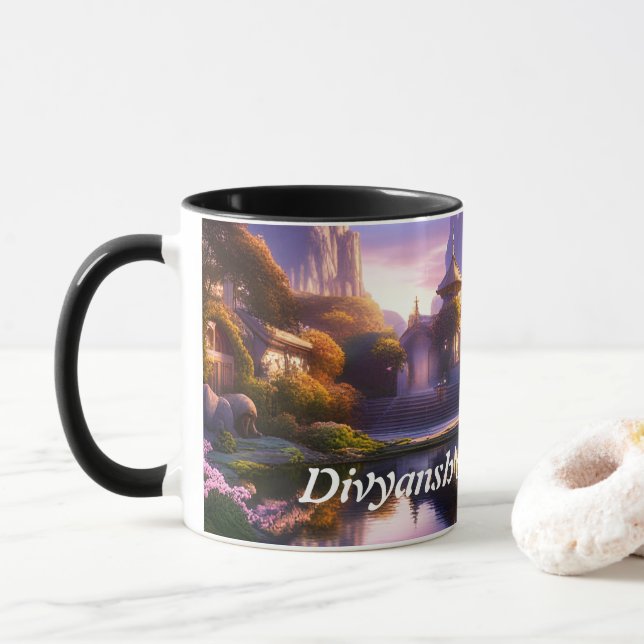 Taza El té matutino de Divyansh (Con donut)