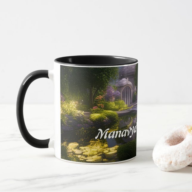 Taza El té matutino de Manavya (Con donut)