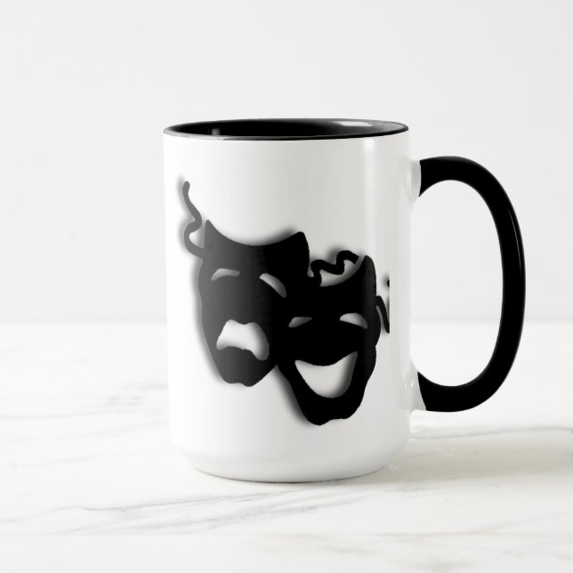 Taza El teatro asalta máscaras de la tragedia de la (Derecha)