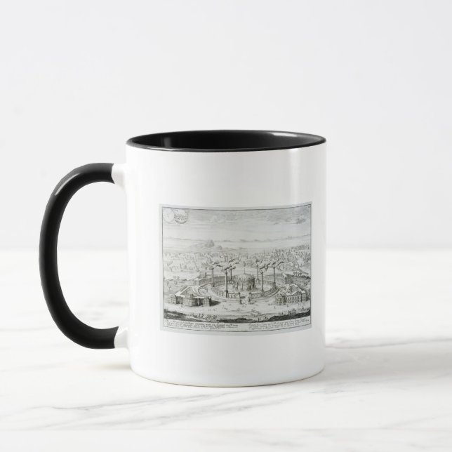 Taza El templo copiado de un diseño en una medalla (Izquierda)