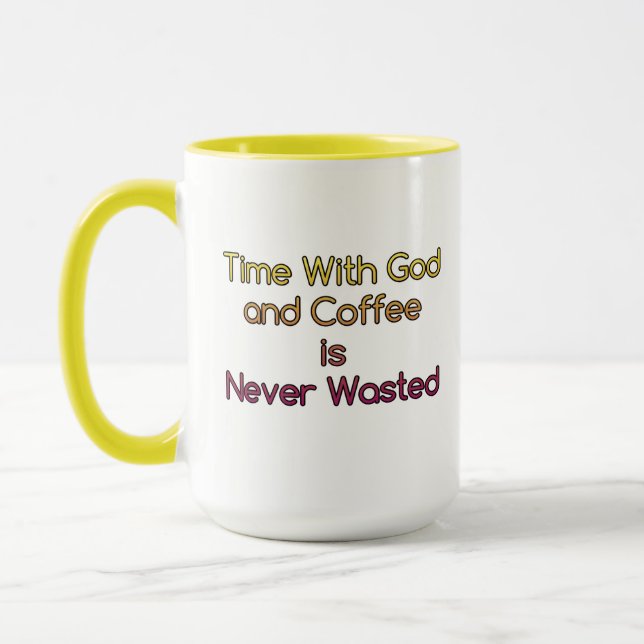 Taza El tiempo con Dios y el café nunca se desperdician (Izquierda)