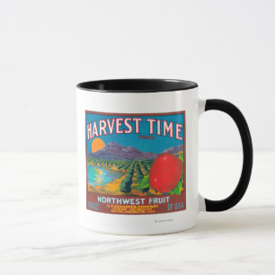 Taza El tiempo de cosecha Apple etiqueta - Yakima, WA