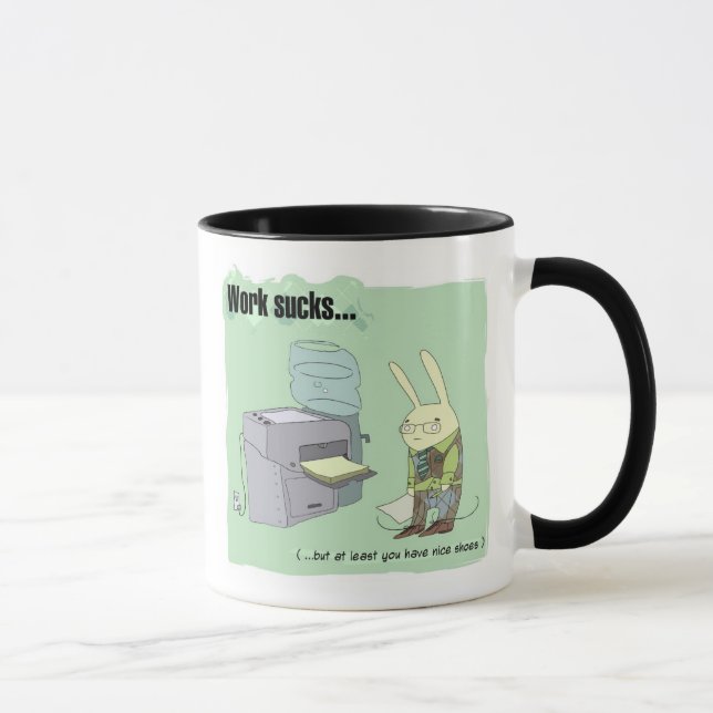 Taza El trabajo chupa (Derecha)