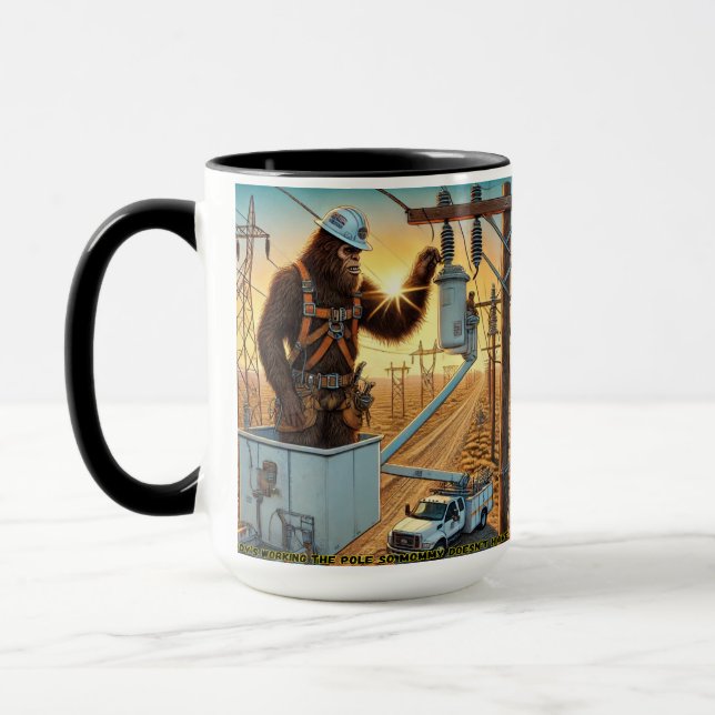 Taza "El trabajo de papá es el polo" (Izquierda)