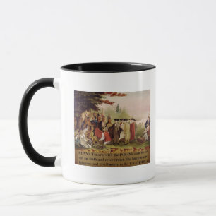 Taza El tratado de Penn con los indios en 1682, c.1840