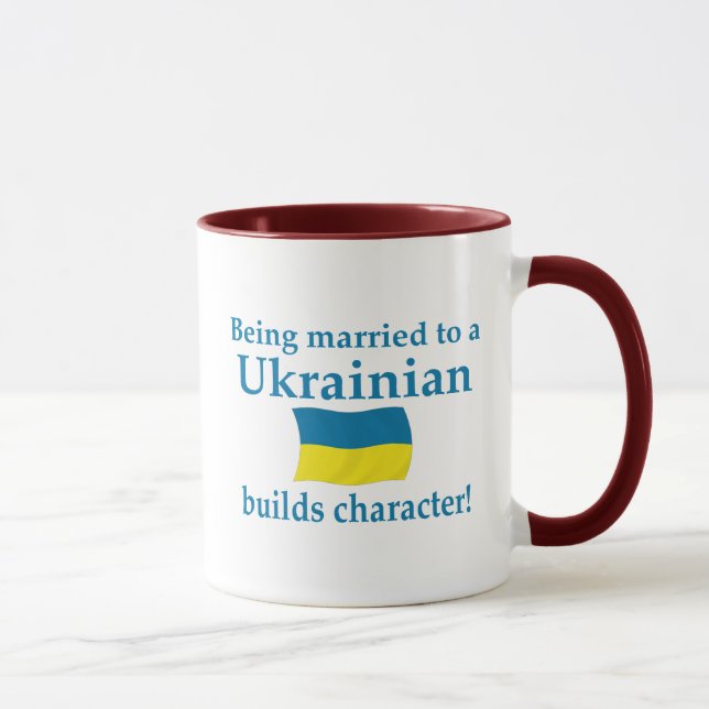 Taza El ucraniano construye el carácter (Derecha)