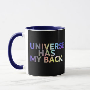 Taza El Universo Tiene Mi Espalda Negra Y Azul