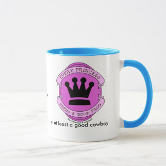 Taza El vaquero y la princesa - rosa y azul