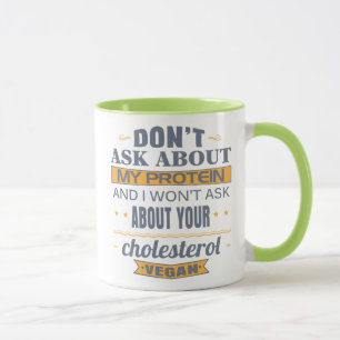 Taza El vegano no pregunta por mi proteína