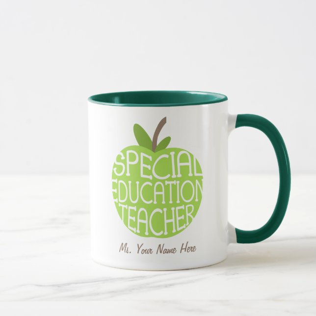 Taza El verde Apple del profesor de la educación (Derecha)