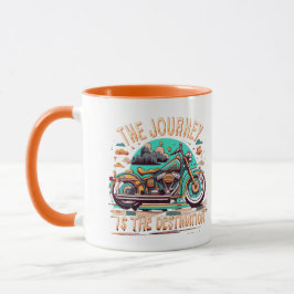 Taza El viaje es el destino: la motocicleta vintage
