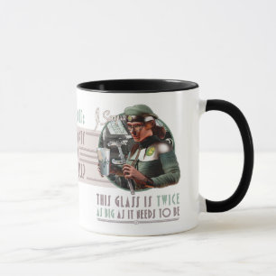 Taza El vidrio es dos veces más grande que necesita ser