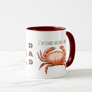 Taza El viejo cangrejo náutico negro es cangrejo sin