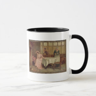 Taza "Él vienen?" (aceite en lona)