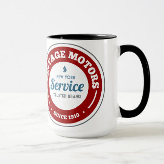 Taza El vintage viaja en automóvili el logotipo