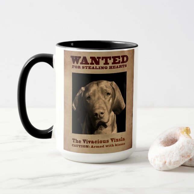 Taza El Vizsla vivaz (Con donut)