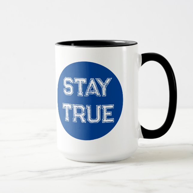 Taza Elección de Punto Azul Café negro y blanco (Derecha)