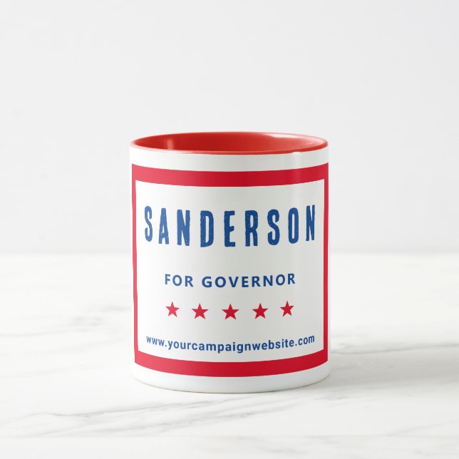 Taza Elección política de Red White Blue (Centro)