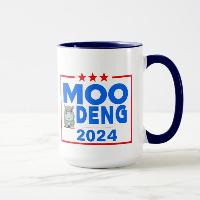 Taza Elecciones divertidas de Moo Deng 2024 con camiset (Derecha)