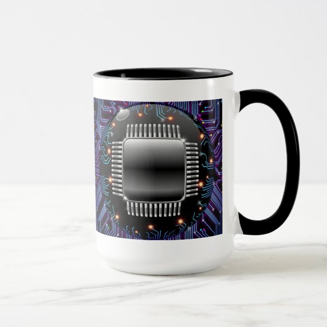 Taza electrónica del circuito de la placa madre (Derecha)