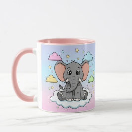 Taza Elefante Adorable en Nube - Soy un Ele-Fun-t Pun