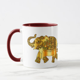 Taza Elefante adornado con el tronco aumentado para la