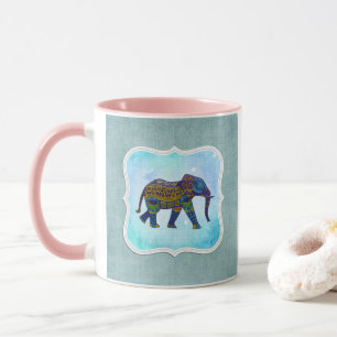 Taza Elefante azul Boho