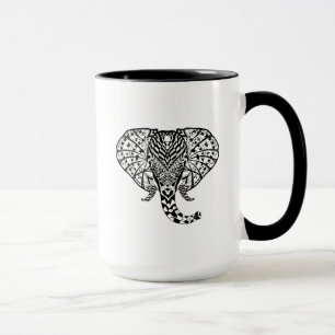 Taza Elefante étnico del modelo