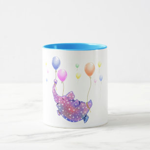 Taza Elefante Flying Baby Mug Globos Coloridos