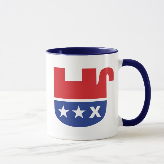 Taza Elefante muerto republicano contra Trump (Derecha)