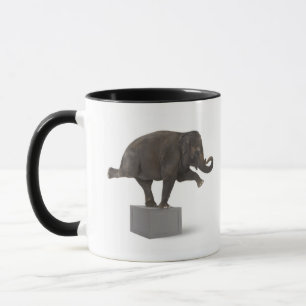 Taza Elefante que realiza truco en la caja