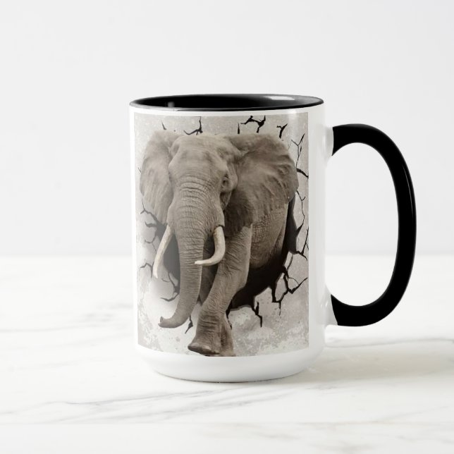 Taza Elefante rompiendo la pared (Derecha)