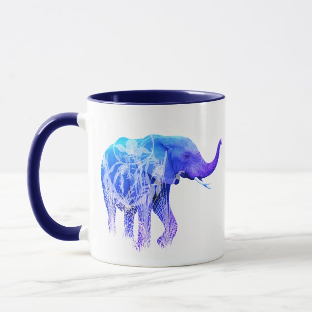 Taza Elefantes modernos elefantes de arte digital para  (Izquierda)